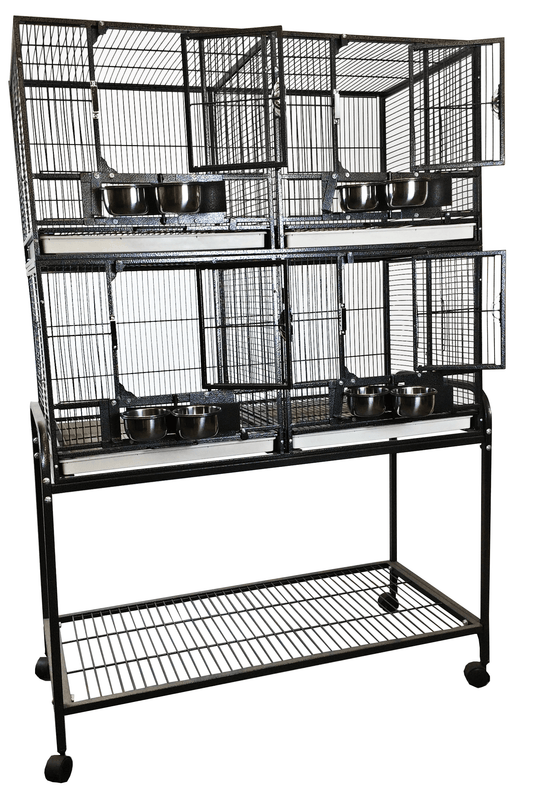 4 Unit Cage with Stand and Removable Divider