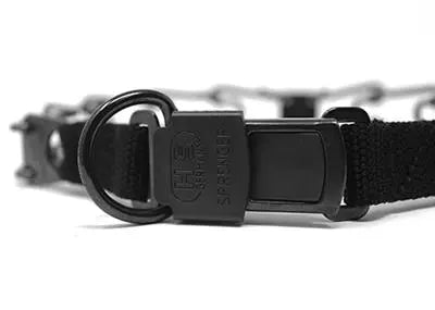 Herm Sprenger - ULTRA-PLUS Training Collar with Center-Plate and ClicLock - Black Stainless Steel - PremiumPetsPlus