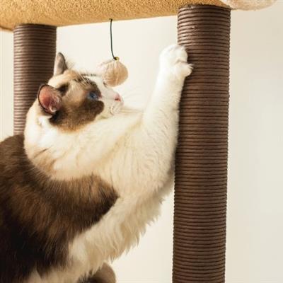 Catry, Large Cat Tower Scratching Post with Toy