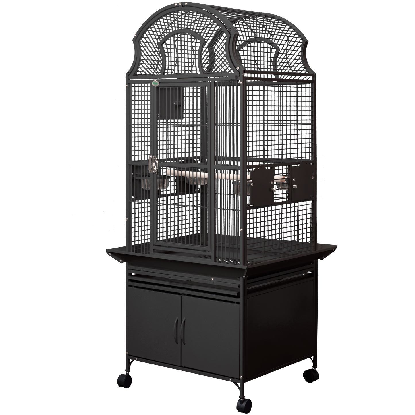 Fan Top Cage with Storage Cabinet 32"x23"x64"