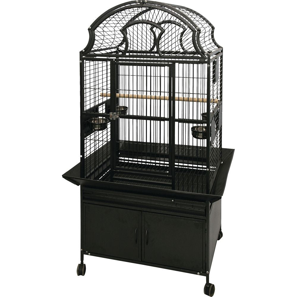 Fan Top Cage with Storage Cabinet 36"x28"x72"