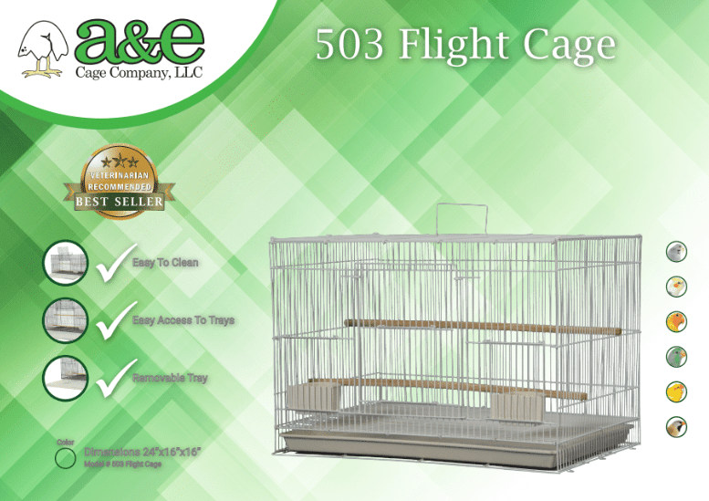 Flight Cage in Color Retail Box 24"x16"
