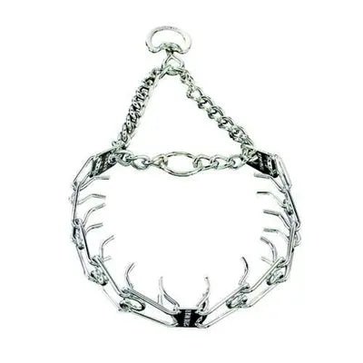 Herm Sprenger - ULTRA-PLUS Training Collar with Center-Plate and Assembly Chain - Comfort Version - Chrome - PremiumPetsPlus