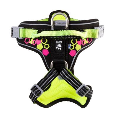 Hurtta Weekend Warrior Neon Dog Harness, Licorice