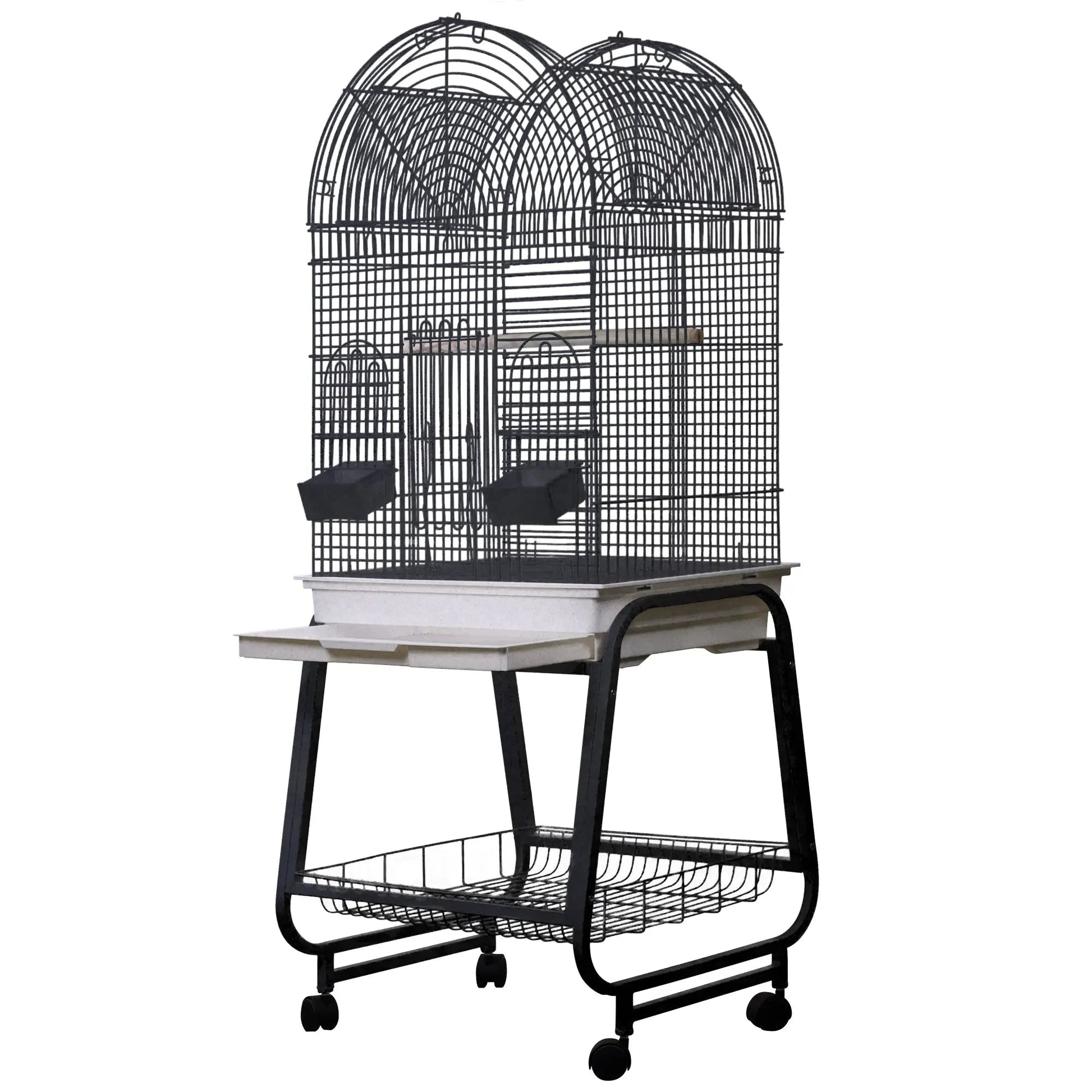 22"x17"x58" Opening Dome Top, Plastic Base, and Removable Metal Stand - PremiumPetsPlus