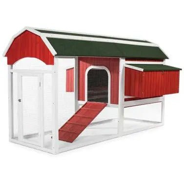 Prevue Pet Products Deluxe Red Barn Double Nest Chicken Coop Red - PremiumPetsPlus