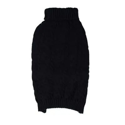 Shinola Pet Cable Knit Sweater in Black - PremiumPetsPlus