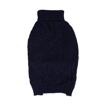 Shinola Pet Cable Knit Sweater in Navy