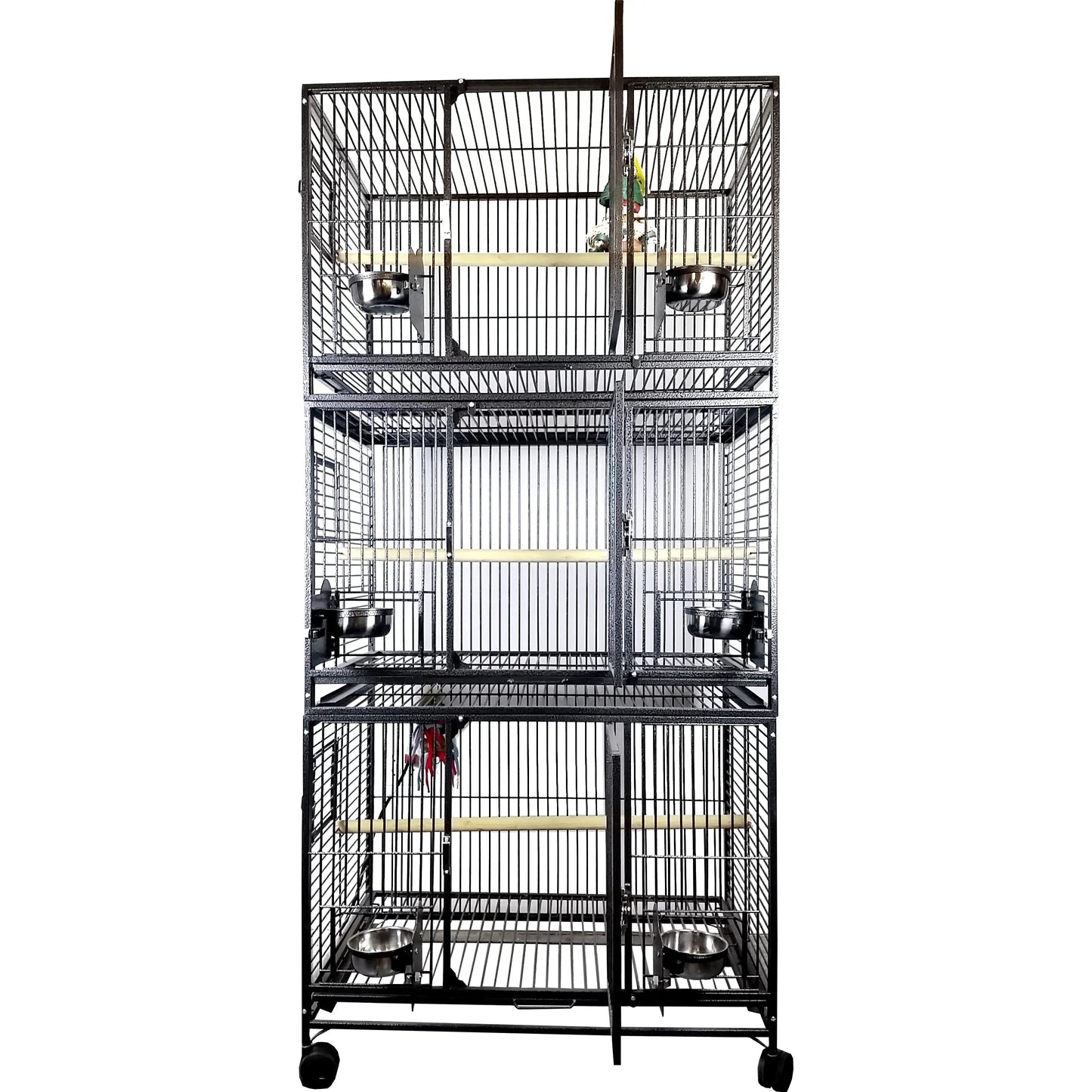 36''x24''x76'' Triple Stack Cage with Key Locks - PremiumPetsPlus