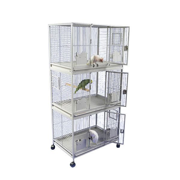 Triple Stack Cage with Key Locks 36''x24''x76''